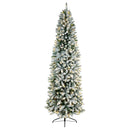 8’ Slim Flocked Montreal Fir Artificial Christmas Tree