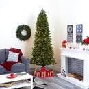 8' Slim Virginia Spruce Artificial Christmas Tree