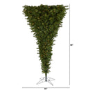 8' Sun Valley Spruce Upside Down Artificial Christmas Tree with 850 Warm White (Multifunction) LED Lights and 1747 Bendable Branches