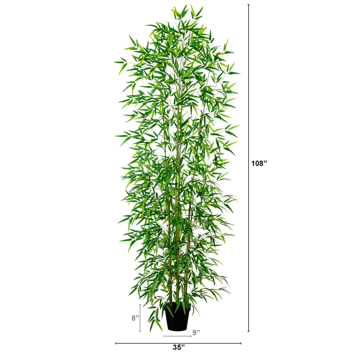 bamboo plastic plants Nearly Natural 9-ft Artificial Green Bamboo Tree