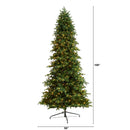 9’ South Carolina Fir Artificial Christmas Tree with 750 Clear LED Lights and 3334 Bendable Branches