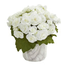 Artificial Begonia Arrangement in Vase