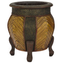 Decorative Rounded Wood Planters (Set of 2)