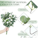 Artificial flower plants eucalyptus stems 90pcs wedding decor