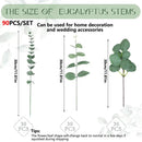 Artificial flower plants eucalyptus stems 90pcs wedding decor