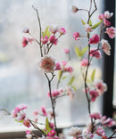 Faux Artificial Flower Sakura Blossom Stem 37" Tall Silk