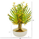 Forsythia and Fan Palm Artificial Arrangement