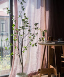 Artificial Green Leaf Faux Tree In Pot