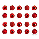 Holiday Christmas 20 Count 3” Shatterproof Ornament Set with Re-Useable Storage Container