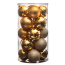 Holiday Christmas 20 Count 3” Shatterproof Ornament Set with Re-Useable Storage Container