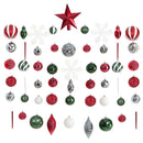 Holiday Deluxe Shatterproof, 100 Count Christmas Tree Ornament Box Set, Re-Useable Container
