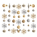 Holiday Deluxe Shatterproof, 60 Count Christmas Tree Ornament Box Set, Re-Useable Container