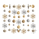 Holiday Deluxe Shatterproof, 60 Count Christmas Tree Ornament Box Set, Re-Useable Container