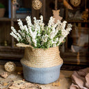 Faux Silk Artificial Lavender Eco PE Stem in White 18" Tall