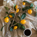 Artificial Fruit Lemon Stem 39" Tall Silk Plant