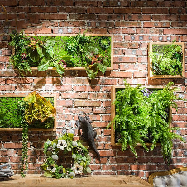 indoor succulent wall art Artificial Faux Plant Succulent Wall Art