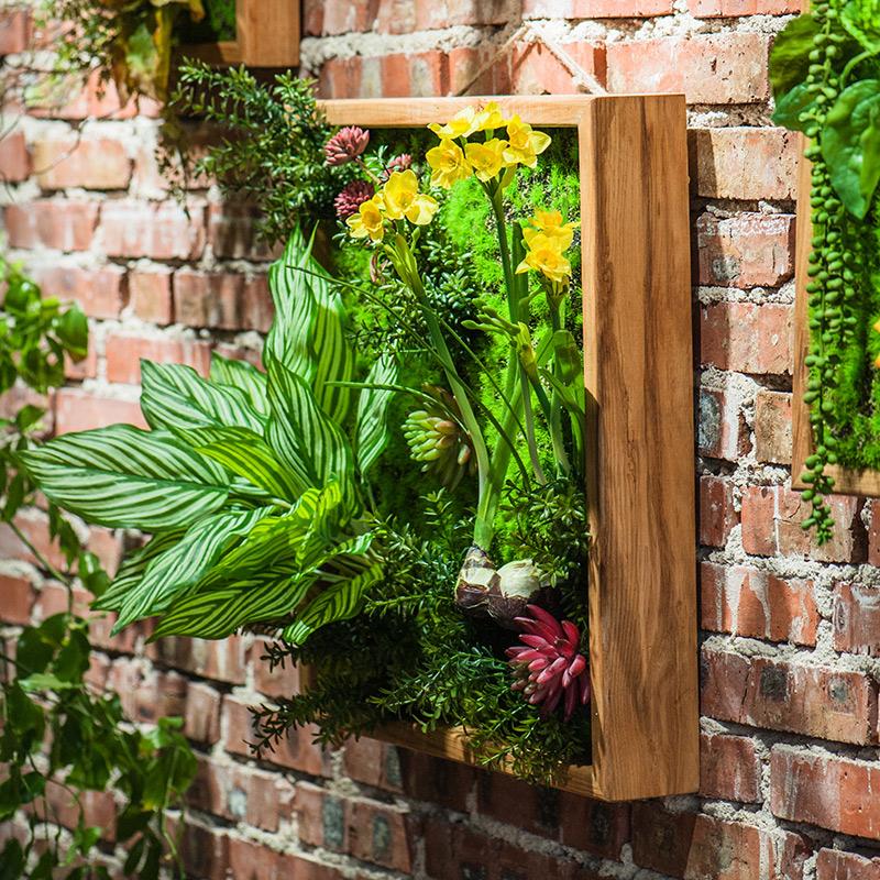 pottery barn faux succulent wall Artificial Faux Plant Succulent Wall Art