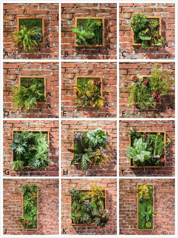 faux succulent wall Artificial Faux Plant Succulent Wall Art