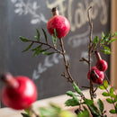 Artificial Silk Red Pomegranate Bouquet 22" Tall