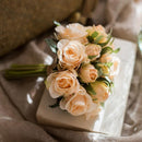 Artificial Silk Rose Flower Bouquet Small in Various Colors