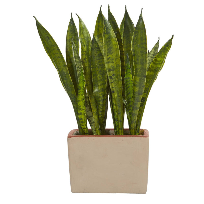 planter sansevieria Sansevieria Artificial Plant in Ceramic Planter
