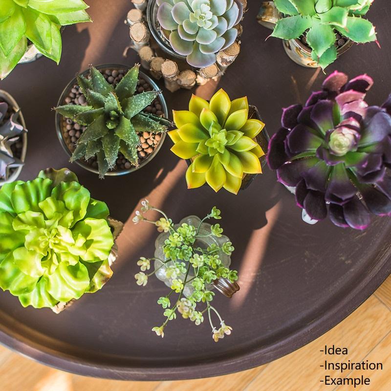 artificial small succulents Artificial Faux Small Succulent Stem Randomly Picked Set of 5