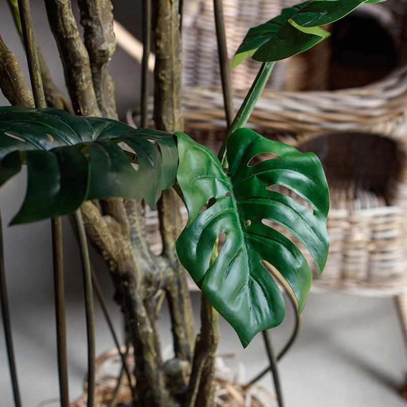 monstera turtle leaf plant Faux Artificial Turtle Leaf Tree In Pot