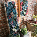 Artificial Faux Plants Framed Wall Art Blue