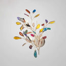 Artistic agate leaf wall light living area gemstone lighting fixture