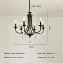 Artistic black metal crystal chandelier dining room led lighting