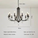 Artistic black metal crystal chandelier dining room led lighting