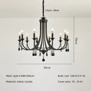 Artistic black metal crystal chandelier dining room led lighting