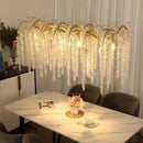 Artistic gold crystal wistaria ceiling chandelier for dining room
