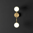 Artistic gold spherical wall lighting fixture bedroom glass sconce