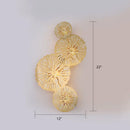 Artistic golden lotus leaf sconce light fixture living room wall art