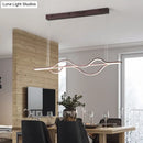 DecorBites™ Artistic Metal Dining Room LED Pendant Light Fixture with Flowing Shapes