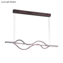 DecorBites™ Artistic Metal Dining Room LED Pendant Light Fixture with Flowing Shapes