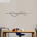 DecorBites™ Artistic Metal Dining Room LED Pendant Light Fixture with Flowing Shapes