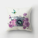 Artistic nature and animal short plush pillowcase bedroom decor