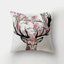 Artistic nature and animal short plush pillowcase bedroom decor