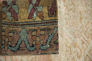 Decorative Cork Board Antique Kerman Rug Fragment Art
