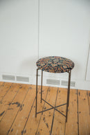 Reclaimed Antique Rug Fragment Side Table Stand 7 of 7