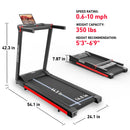 DeerRun A1 Pro Move+  6% Incline Foldable Treadmill——2025 Upgraded Chip & NFC Support | 350Lbs, 10mph Black