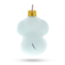 White Elephant with Red Heart Mini Glass Christmas Ornament