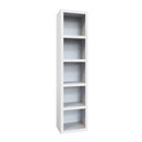Easy-Lift Full Murphy Wall Bed in White with Bookshelf