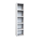Easy-Lift Full Murphy Wall Bed in White with Two Bookshelves