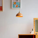 Ash wood dome pendant lamp kitchen hanging light