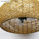 Asian rattan dome pendant light dining room e26 e27 bulb base