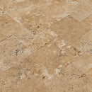 Aspendos Beige Travertine Pattern Tumbled Pavers -product shot wet