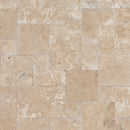 Aspendos Beige Travertine Pattern Tumbled Pavers -product shot top view